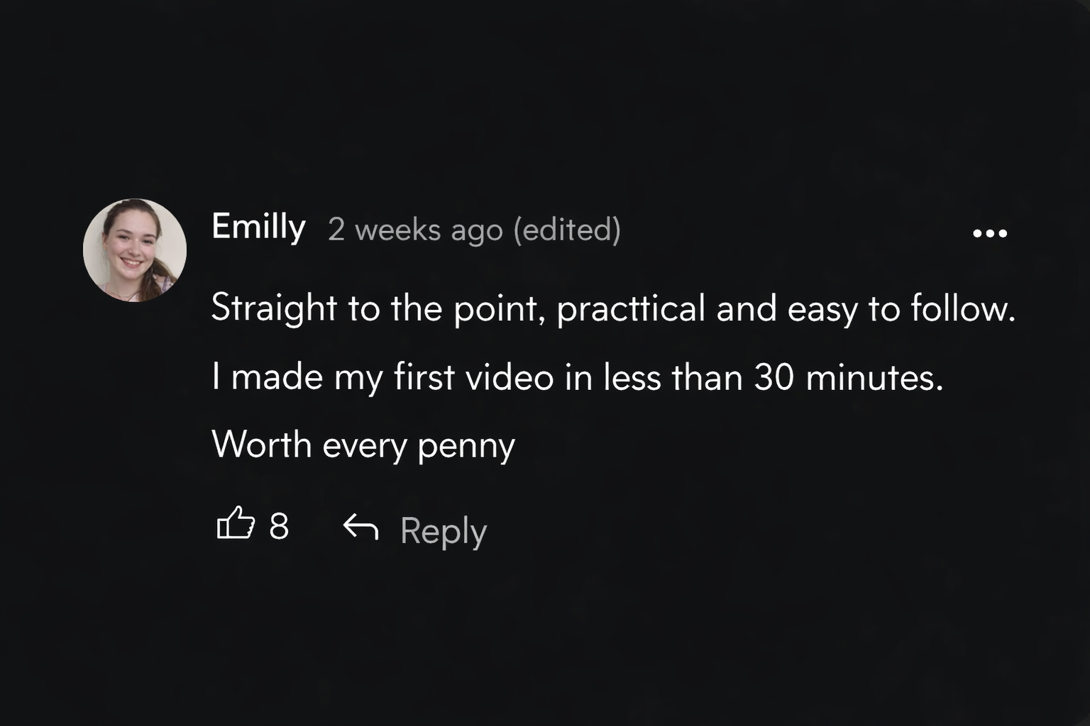 Testimonial from Emilly